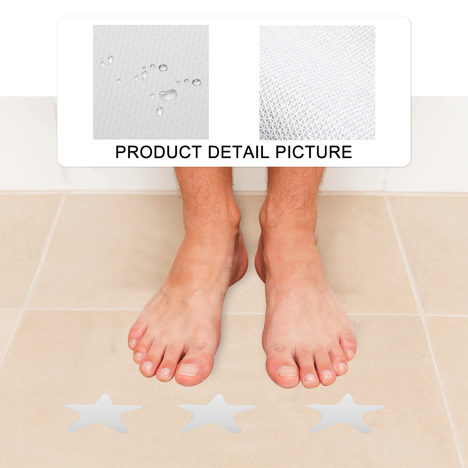 

12pcs Anti-slip Stickers PEVA Material Non-slip Tape Bathtub Kids Shower Grip Bathroom Stairs Pool Ladder Skid Proof Sticker