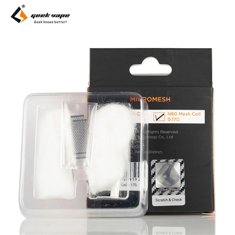 2 قطعة/الحزمة الأصلي Geekvape زيوس X شبكة ميكروميش لفائف KTR/Ni80 مع القطن ل Geekvape زيوس X شبكة هيئة الطرق والمواصلات السجائر الإلكترونية