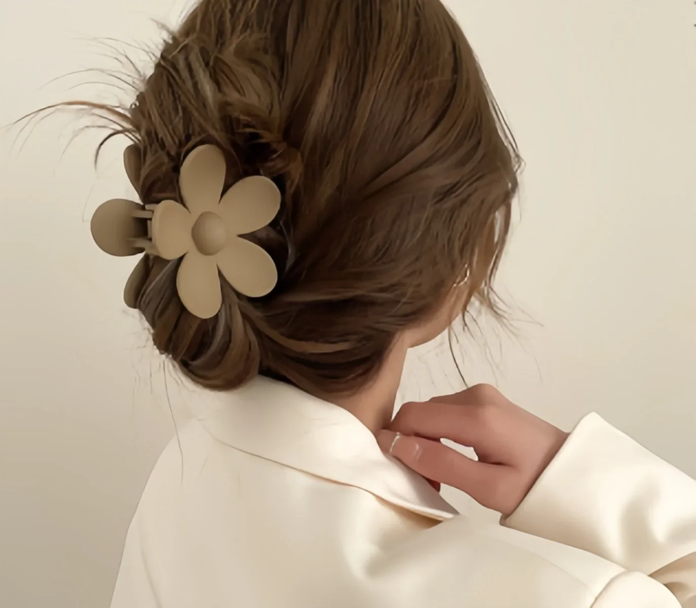 

3pc Big Flower Matte Hair Claw Clips Resin Plastic Clamp Hair Clip Accessories For Women
