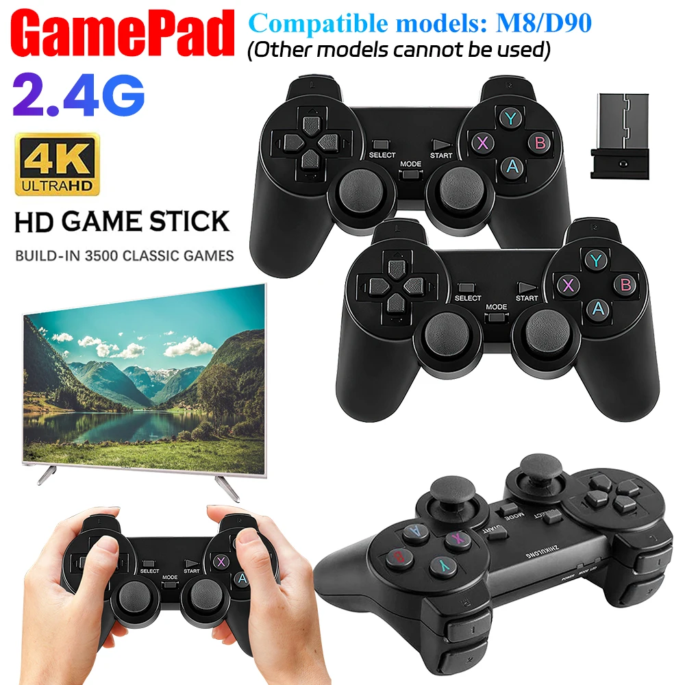 2.4G Wireless Game Controller for M8 D90 Game Box - Battery Operated PC Video Console Controller