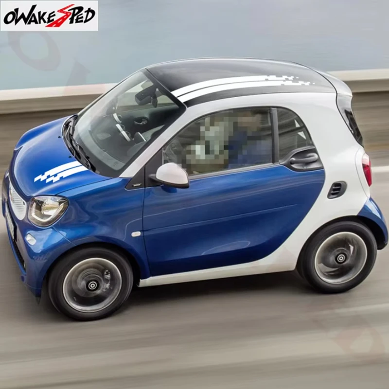 

Car Hood Cover Sticker Classic Stripes Graphics Styling Vinyl Decals For Smart Fortwo Forfour Auto Decoration Tuning Accessories