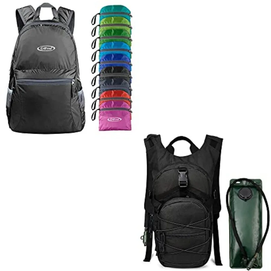 

G4Free 20L Lightweight Packable Backpack with Hydration Pack Sports Runner Hydration Backpack