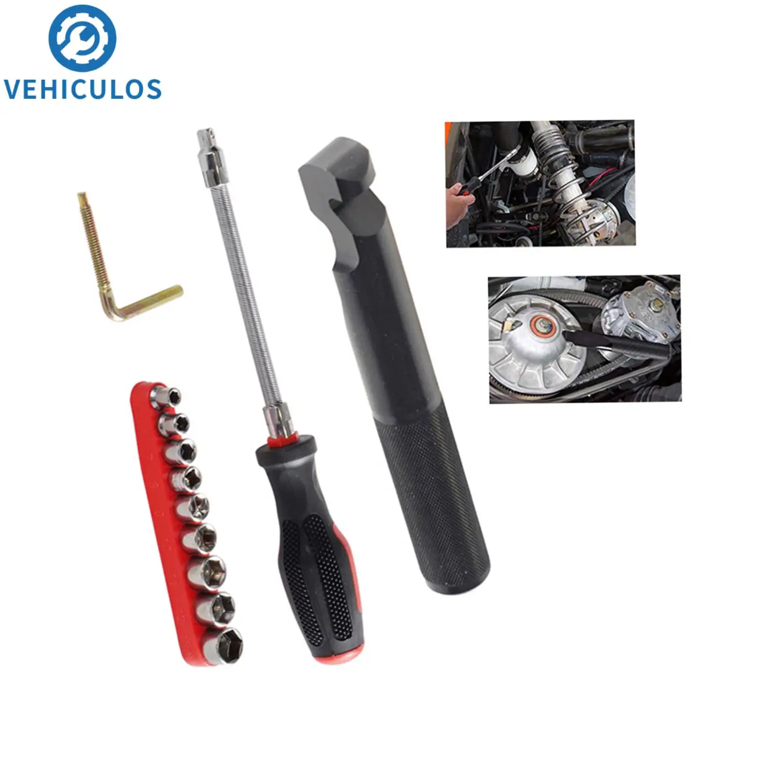 

1set Belt Changing Tool Clutch Cover Removal Tool Kit For Polaris RZR S 900/ XP/RZR XP4 1000 100% Brand New Car Accessories