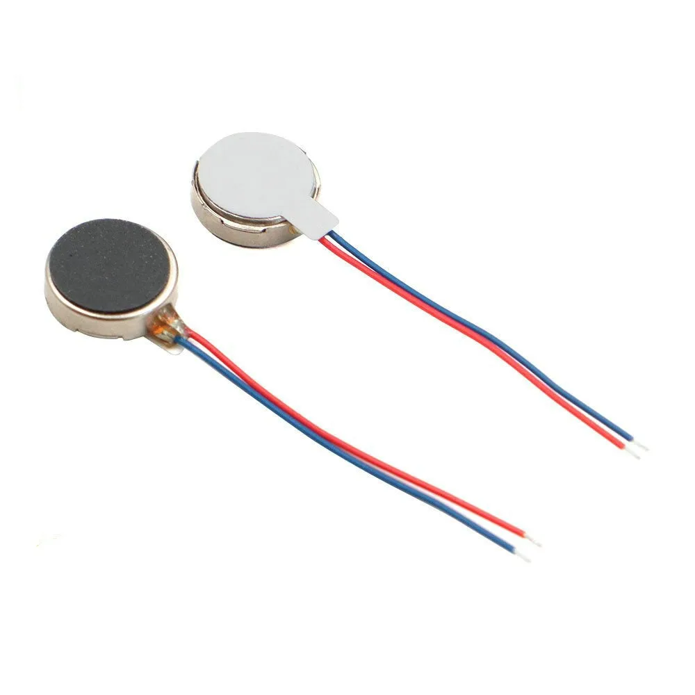 5pcs 10*2.7MM 1027 Micro Vibration Motor Direct Current DC 3V Flat Coin Button-Type Motor Mobile Cell Phone Pager Tablet