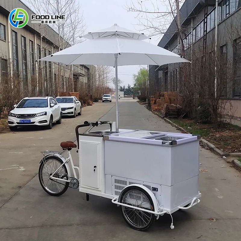 

Leisure Ice Cream Street Trolley Mini Mobile Sales Cart Attractive Look For Pedestrian Street Market And Outdoor Shop