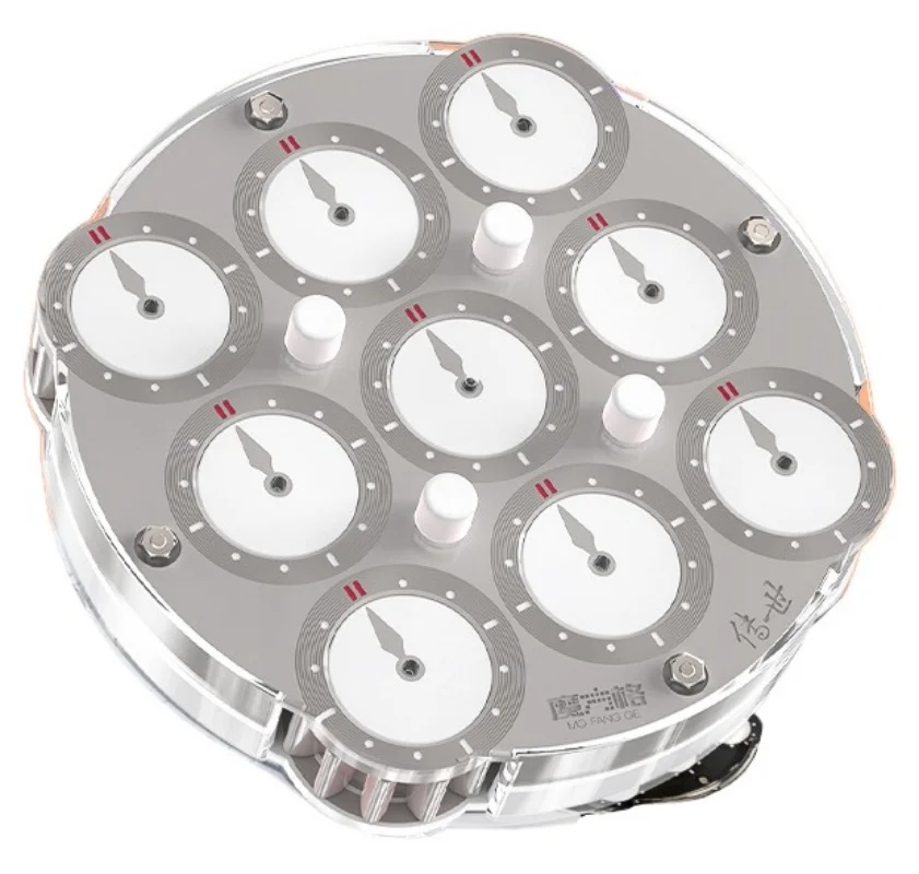 QiY 4x4 horloge magique exclusive LE QiYi horloge magnétique QY gris horloge vitesse Cube professionnel horloge magique Cube Puzzle jouets