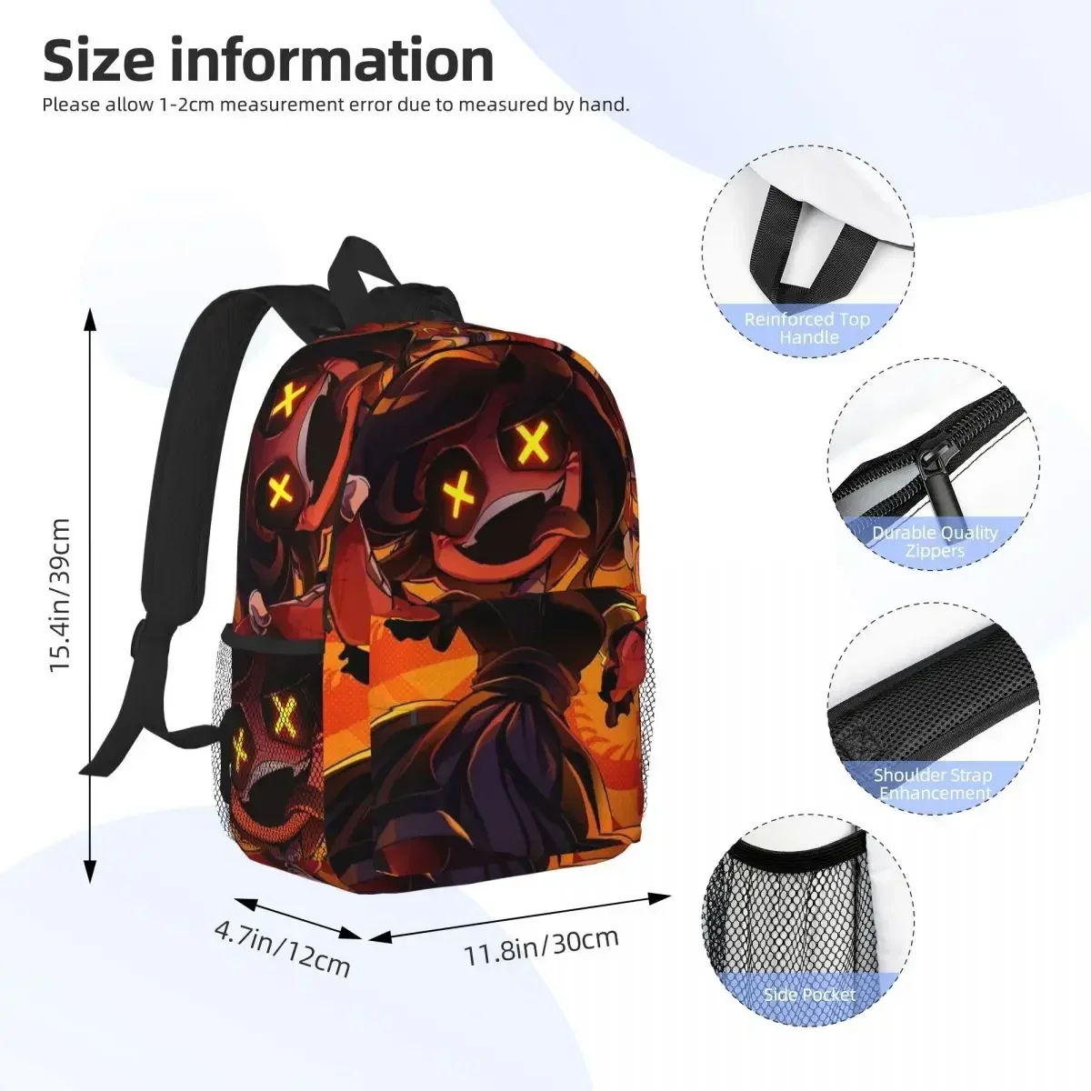 Custom Bag Murder Drones Cartoon Anime Backpack Student Boys Girls BookBag Kids School Bag Computer Shoulder Bags For Men Women