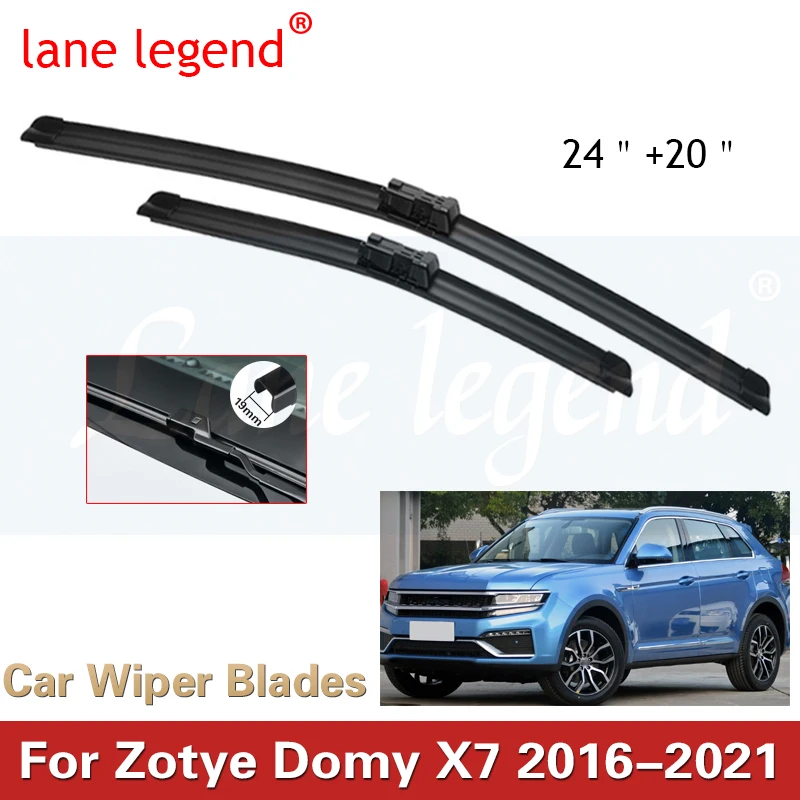 

For Zotye Domy X7 2016 2017 2018 2019 2020 2021 Car Frameless Wiper Blade Rubber Cutter Strip Refill Windscreen Windows Cleaning