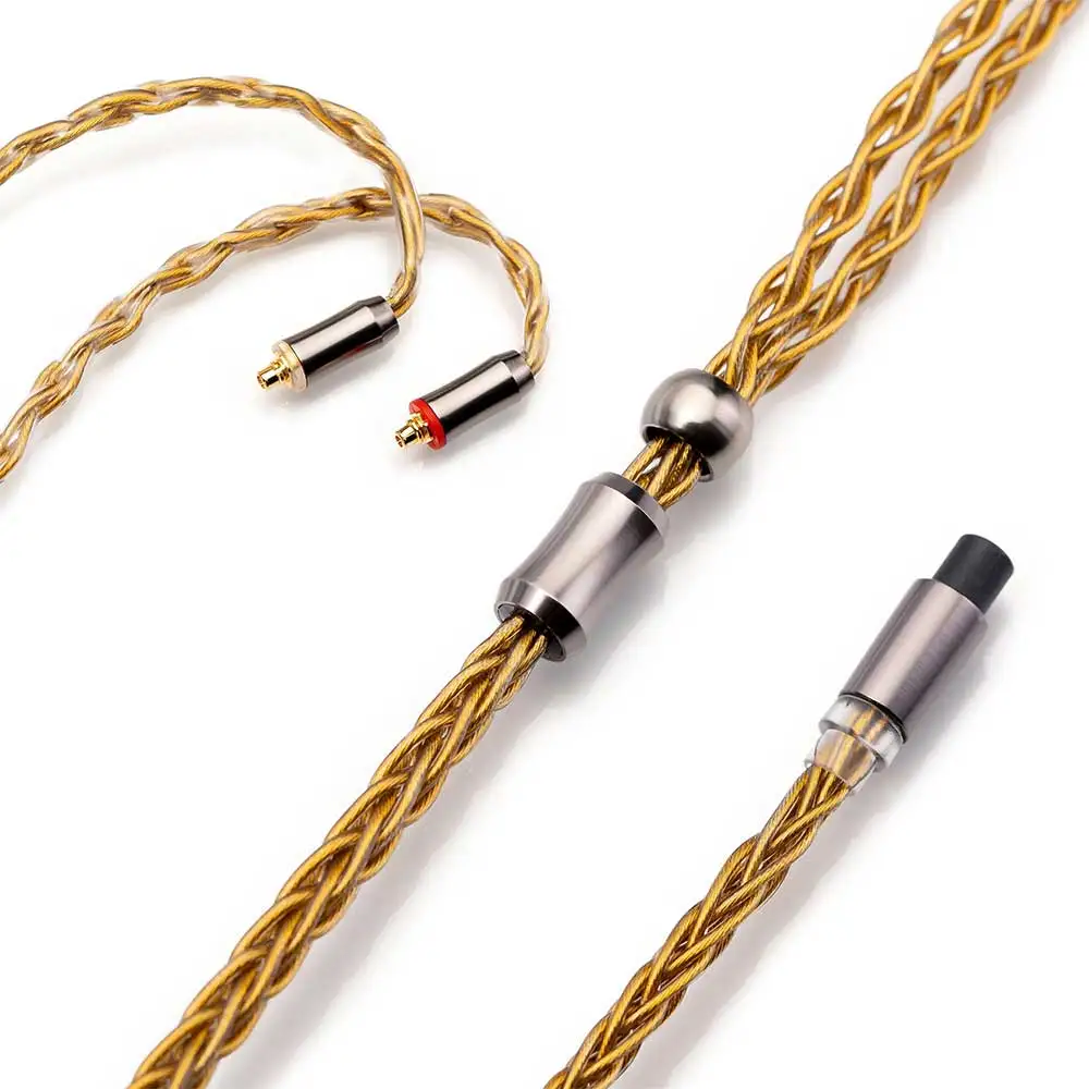 New Kinera Gleipnir Headphone Modular Upgraded Cable 6N OCC Gold Plated Wire Earphone 0.78mm/MMCX 2.5+3.5+4.4mm Headset Plug