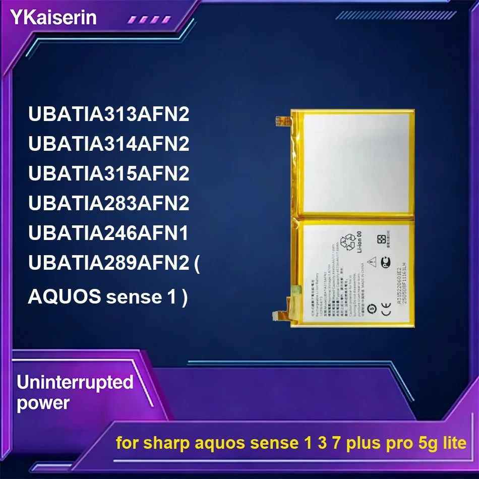

Mobile Phone Battery Stable UBATIA283AFN2 UBATIA315AFN2 UBATIA314AFN2 2040-5050mAh For Sharp Aquos Sense 1 3 7 Plus Pro 5G Lite
