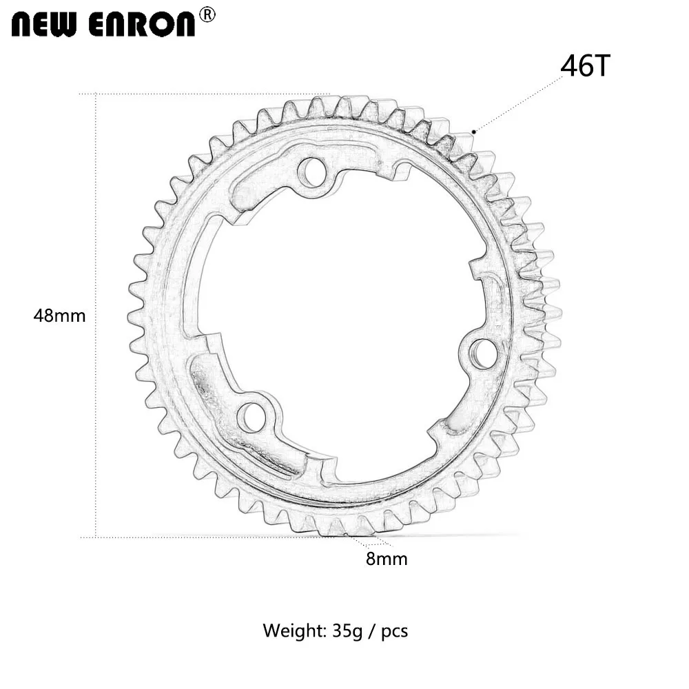 NEW ENRON Mod Hard Steel Main Spur Gear 46T 50T 54T 6449 6447X 6448X 6449X RC Cars for Adults Traxxas MAXX XMAXX REVO 2.0 XO-1