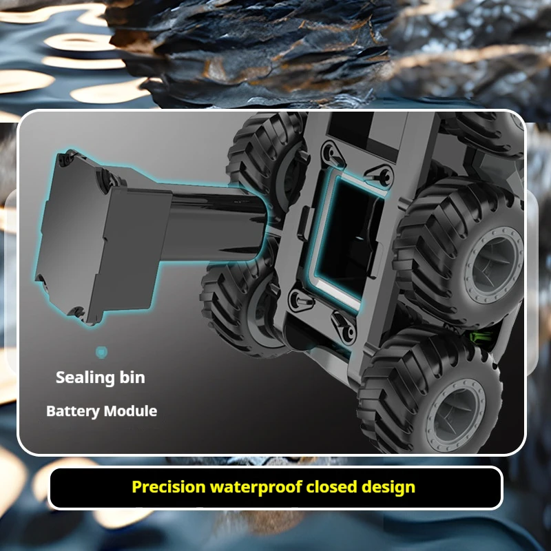 Nowy wodoodporny pojazd terenowy z napędem na osiem kół Elektryczna zabawka dla dzieci Wspinaczka terenowa Pojazd zdalnie sterowany