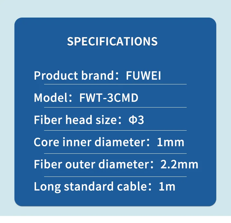 FUWEI FWT-3CMD Wasserdichter Seitenansichts-Glasfaser-Sensor mit zahnlosem Gegengewicht-Lichtsensor für den industriellen Einsatz – Detail 10