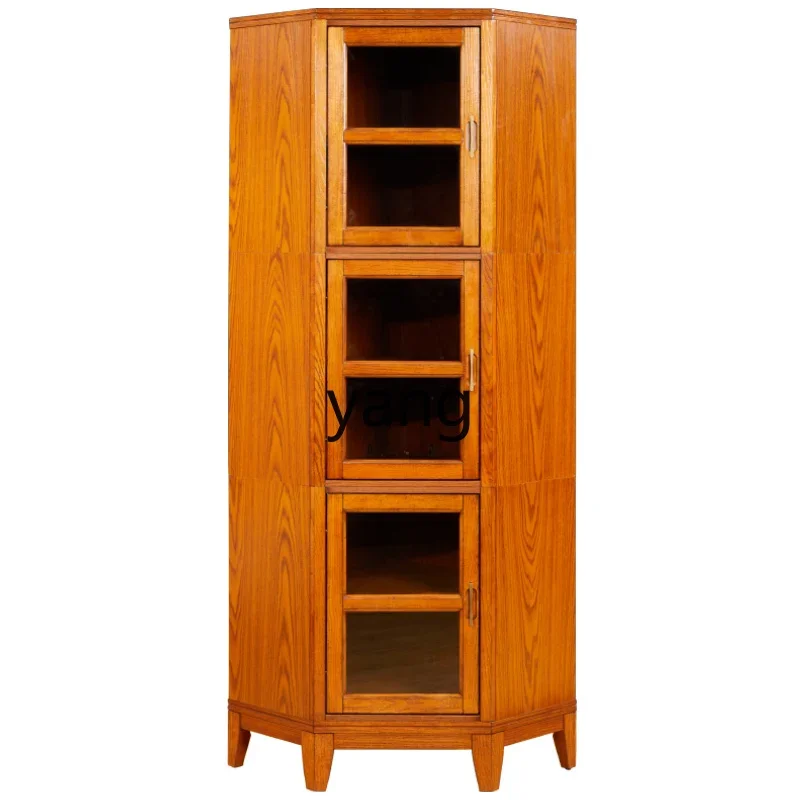 

XYY Corner Cabinet Solid Wood Living Room Triangle Wall Bookshelf Shelf Corner Cabinet