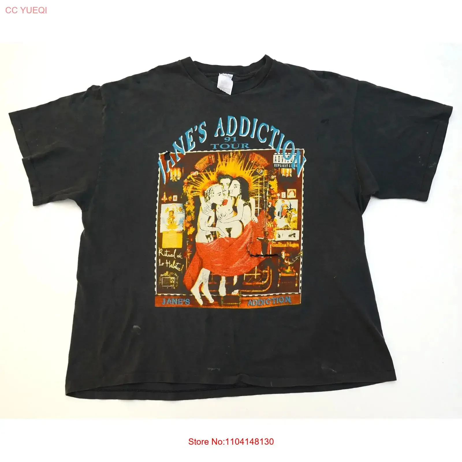 JANE S ADDICTION 1991 Tour T Shirt Ritual de Lo Habitual Perry Farrell READ vintage Washed Breathable Unisex Versatile Casual