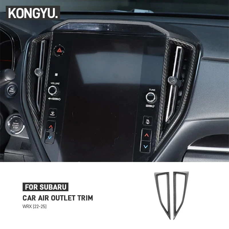 

For Subaru WRX VB 2022-2025 Rael Carbon Fiber Car Central Air Vent Outlet Frame Trim Cover Sticker Auto Interior Accessories