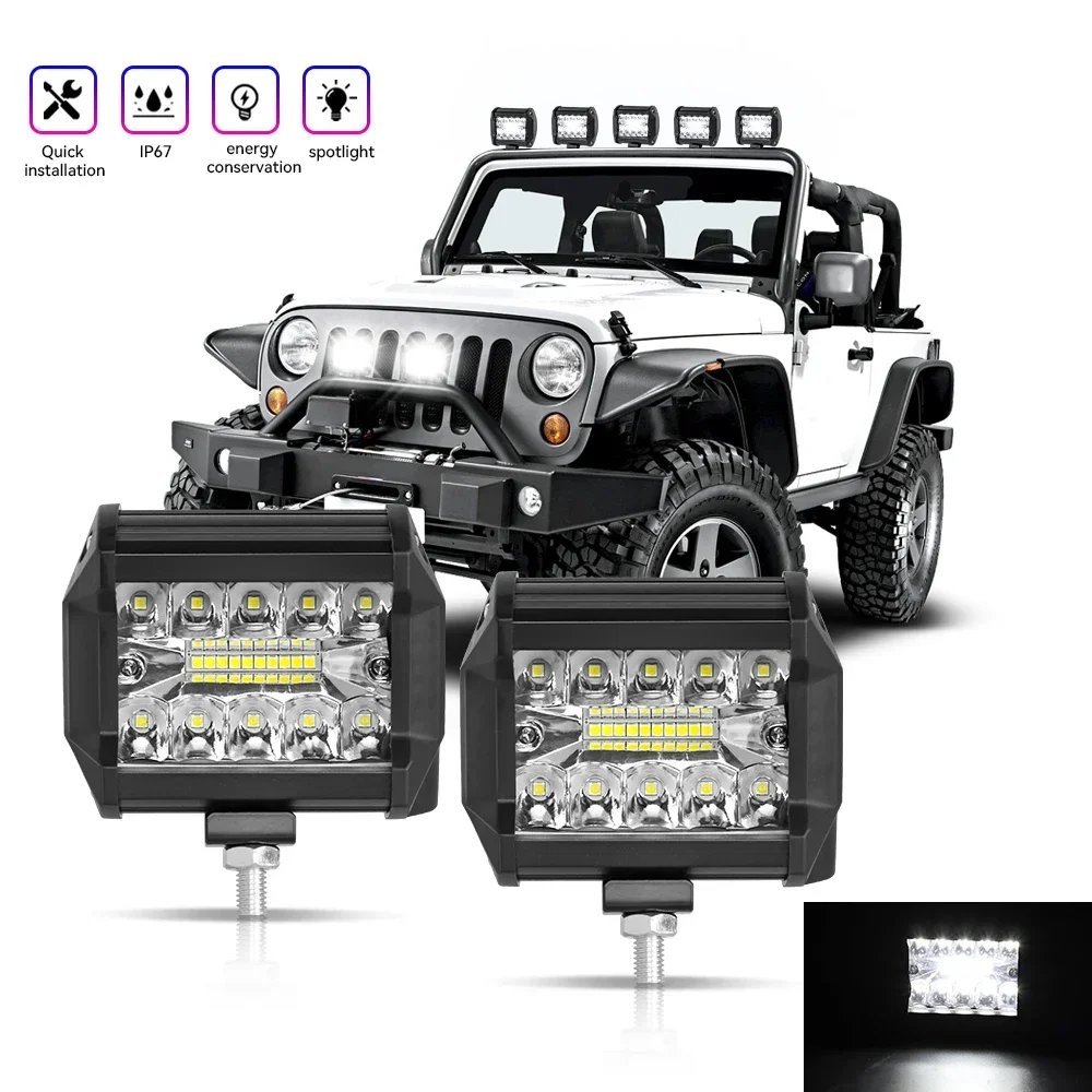 12 فولت عمود إضاءة LED الطرق الوعرة بقعة الفيضانات كومبو مصباح ليد بار/شاحنة سيارة SUV 4WD 4x4 قارب ATV بارا LED المصابيح الأمامية