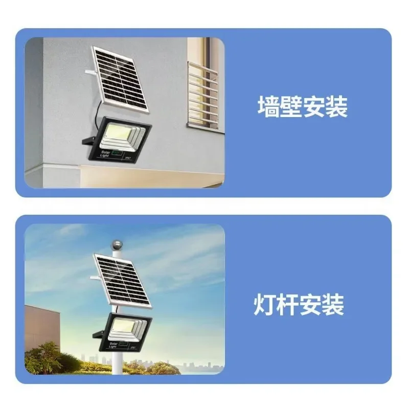 Imagem -04 - Atualizado Led Solar Lights Screen Power Display Casa ao ar Livre Jardim Luz Floodlight Super Bright Iluminação à Prova Dágua Venda Quente