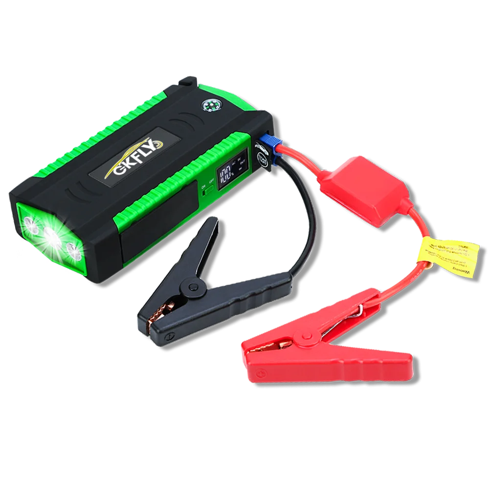 Jump Starter With Air Compressor - Portable 6000A 2-IN-1 Car Jump Starter