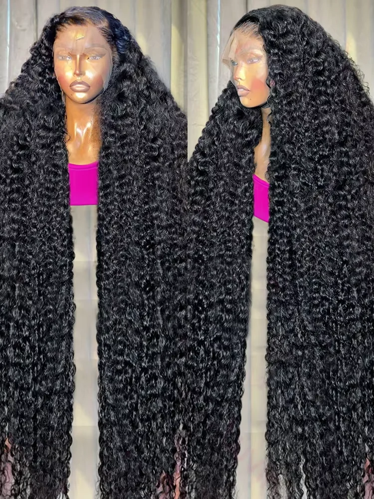 

High Density 250% Deep Wave 13x6 HD Lace Front Human Hair Wig 40 46Inch Loose Water Wave Curly 13x4 Lace Frontal Wig Human Hair