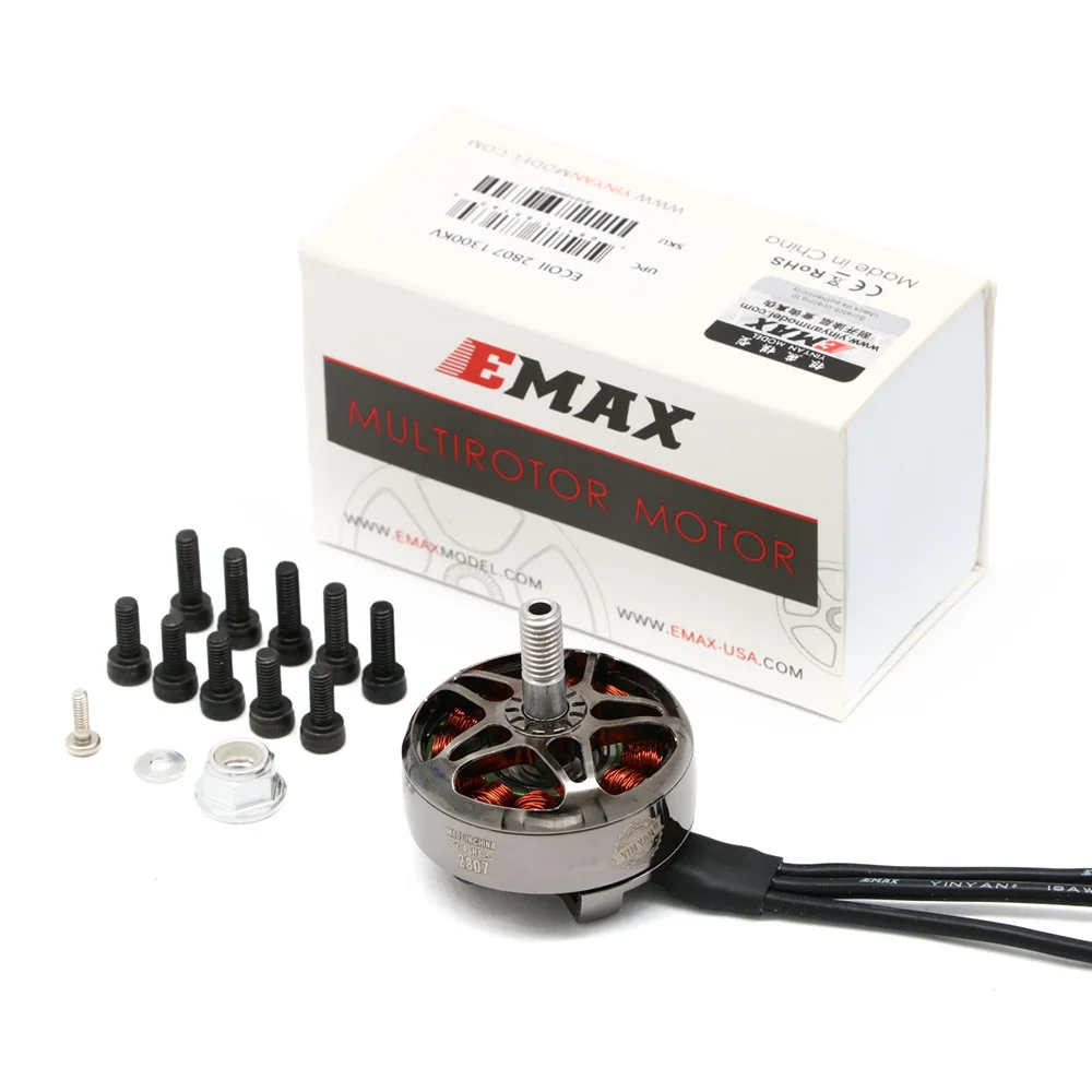 

4pcs EMAX ECOII Series ECO II Brushless Motor 2807 6S 1300KV 5S 1500KV 4S 1700KV for FPV Racing RC Drone DIY Parts