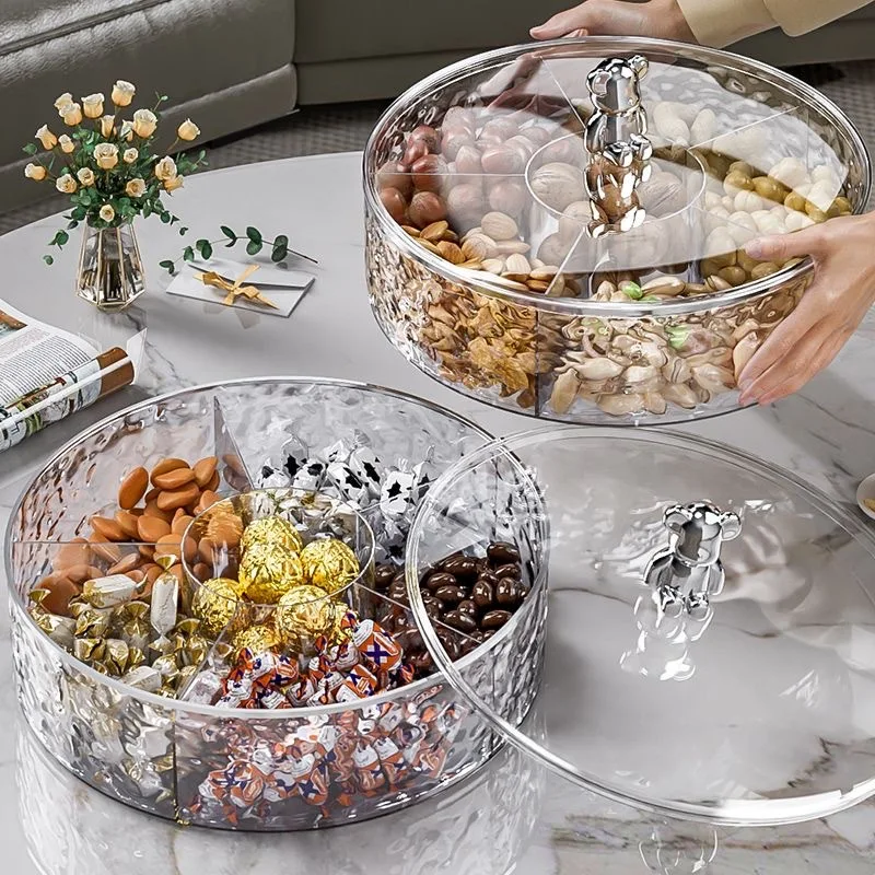 

Dried fruit plate,living room coffee table,household light luxury,high-end,compartmentalnut,melon seed,sugar,dried fruit boxtray