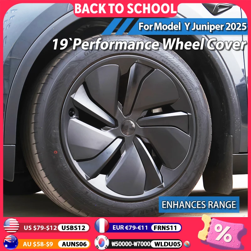 4PCS 19 Inch Wheel Covers for Tesla Model Y Juniper Replacement for 19
