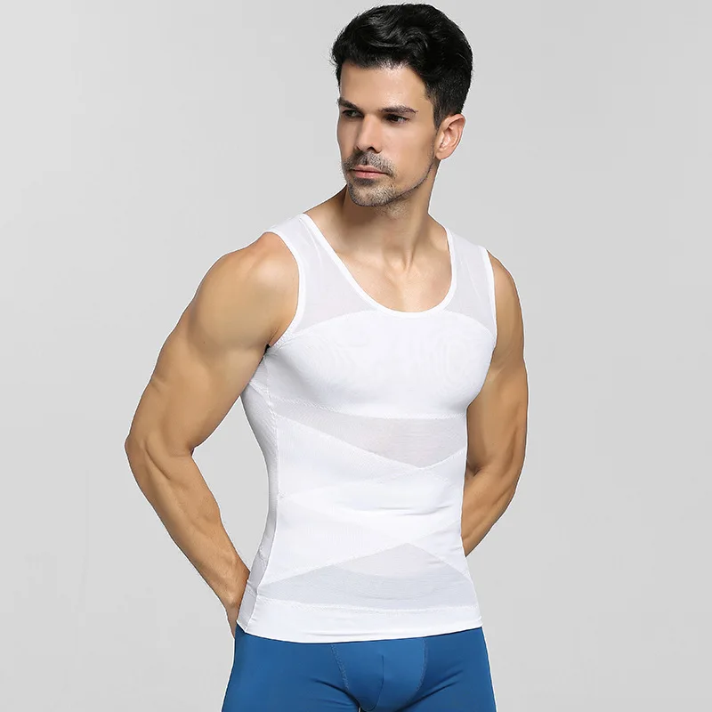 Tummy tumbling da uomo, espansione del torace e supporto per la schiena in rete leggera traspirante Beer Belly Shapewear per un maggiore Comfort, sotto