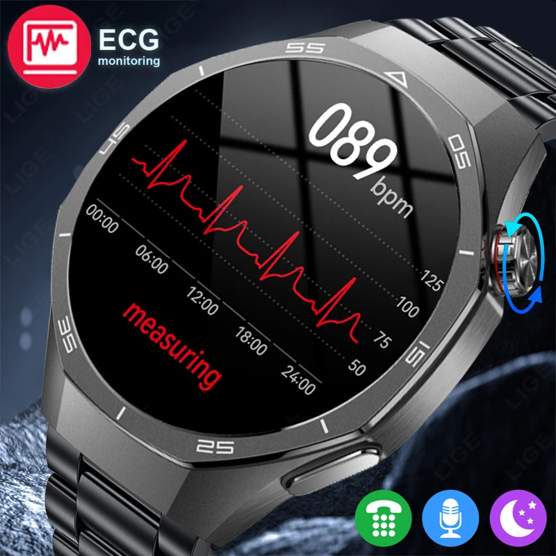 

2026 New Bluetooth Call Men Smart Watch with ECG Function 1.52-inch Custom Dial Sports Smartwatch Health Monitor For Android iOS