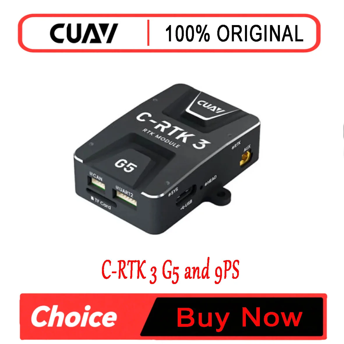 CUAV C-RTK 3 G5 Dual-Antenna RTK Heading Module, Centimeter Level High Precision GNSS Positioning Module for Drones Robots