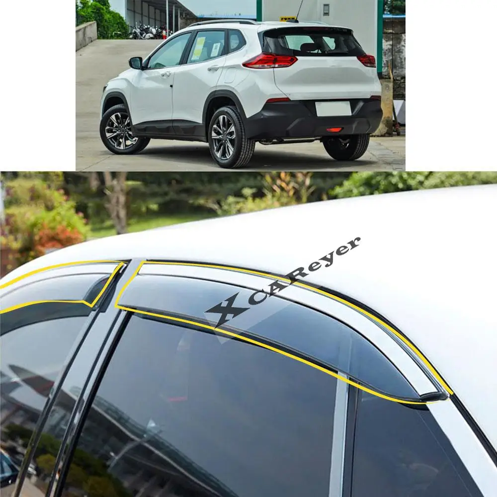 For Chevrolet Trax Tracker 2019 2020 2021 2022 Car Body Styling Sticker Plastic Window Glass Wind Visor Rain/Sun Guard Vent