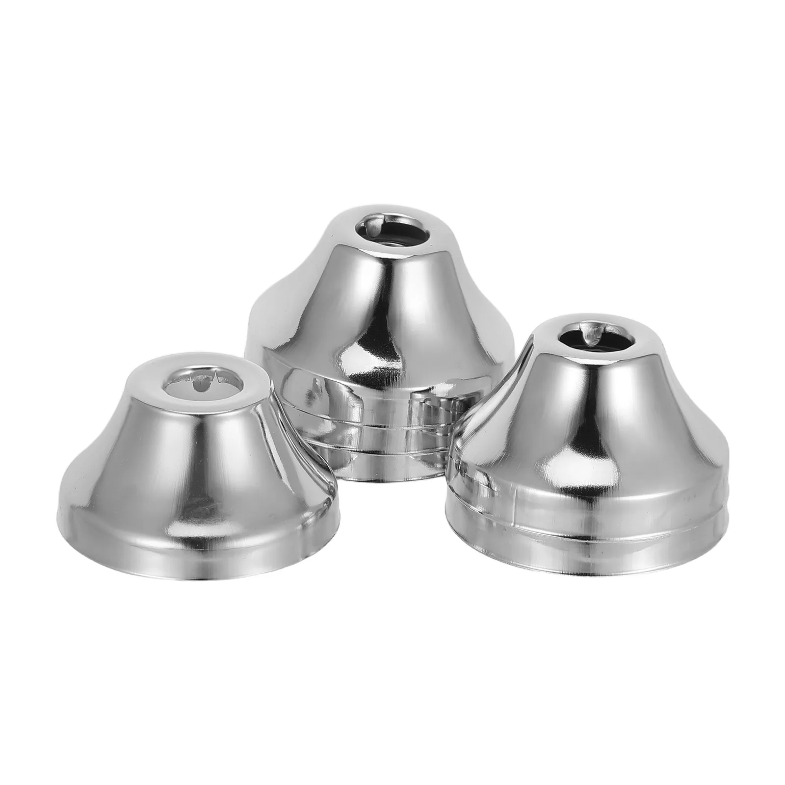 6Pcs Stainless Steel Angle Valve Trim Cover Tapered Flange Plate Pipe Sleeve for Bathroom Shower Toilet Escutcheon Cover