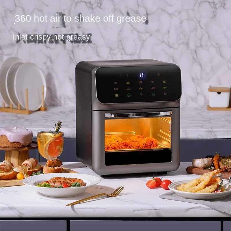 

large-capacity air fryer visual intelligent automatic household electric fryer multi-functional multi-layer oven قلاية هوائية