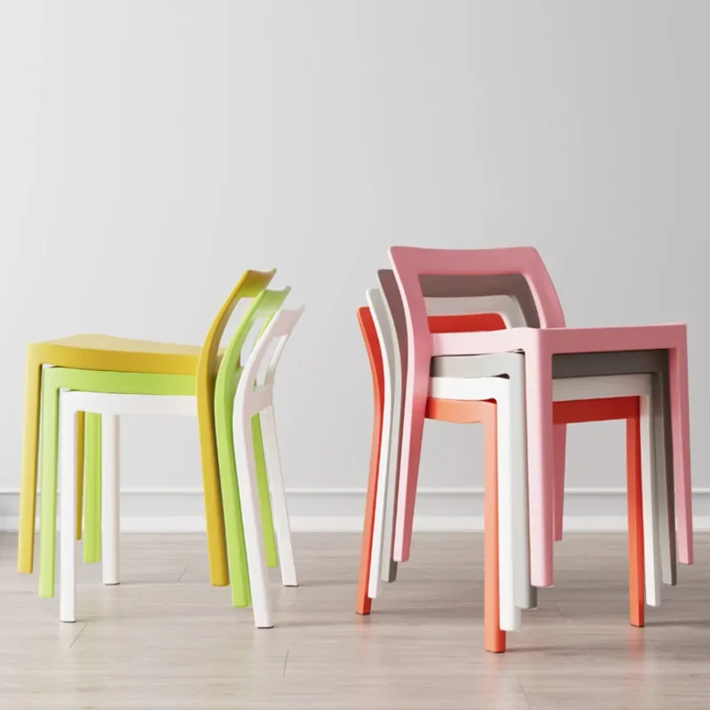 

Nordic Thickened Plastic Stool Contracted Modern Kitchen Dining Stool Fashionable Living Room Bar Chairs