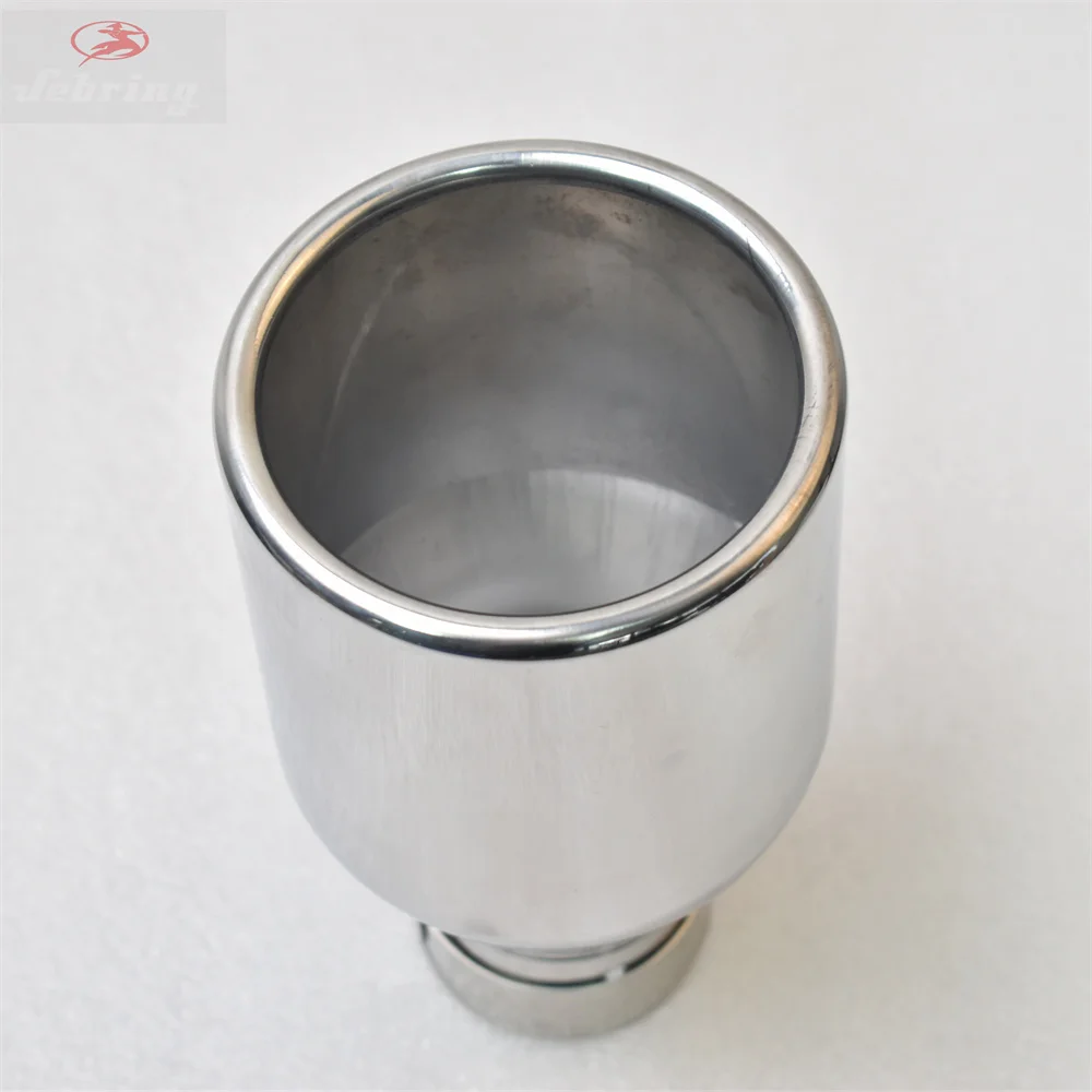 1PC Universalsmooth Stainlesssteel curling tail throat large diameter Caraccessori Auto parts modified Mufflertailpipe Tip