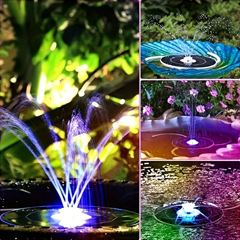 3.5W LED Solar Fountain with Battery, Suitable for Bird Bath, Water Fountain Garden Bird Bath Pond Fish Tank Outdoor Decoration