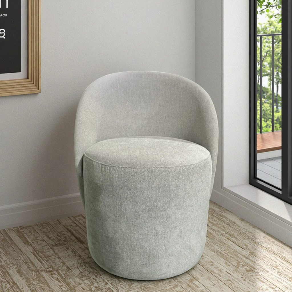 

Nordic Modern Minimalist Fabric Cushion Cylindrical Footstool for Hotel School Living Room and Bedroom Furniture Leisure Use