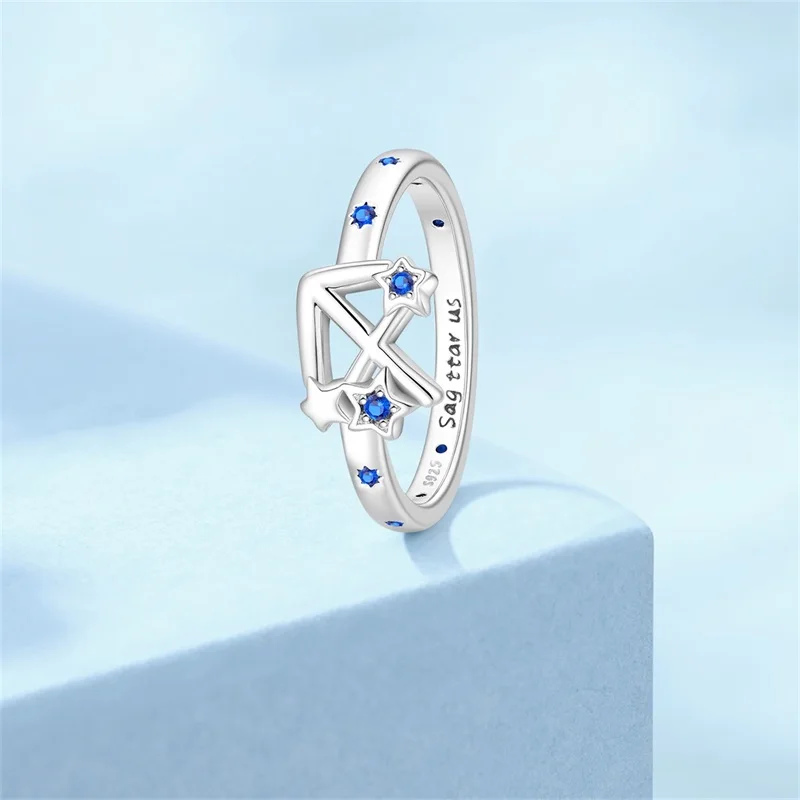 

2026 Popular 925 Sterling Silver Sagittarius Ring High Quality Original For Women Girls Fine Birthday Graduation Jewelry Gifts