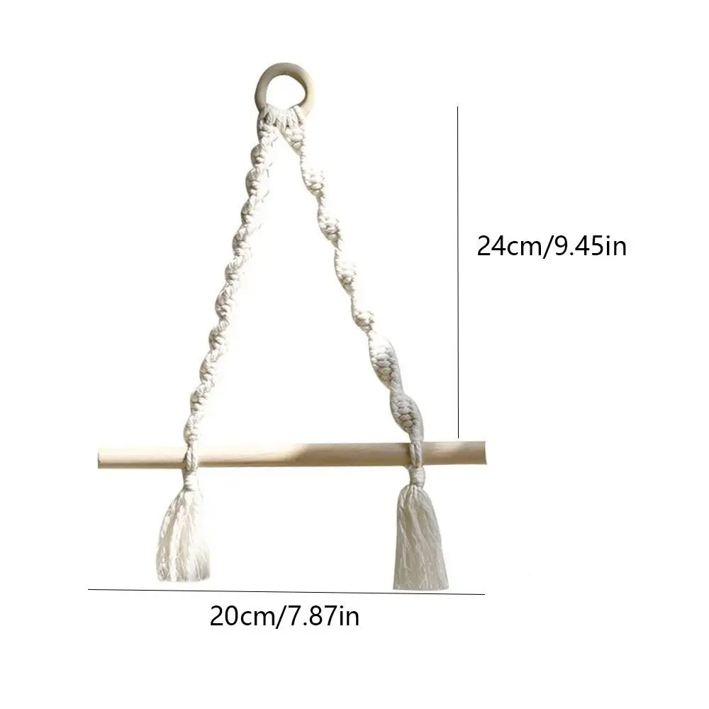 Nordic Style Bohemian Paper Towel Rack Cotton Thread Bohemia Toilet Tissue Holder Wall Hanging Creative Tissue Storage Rack - view 6