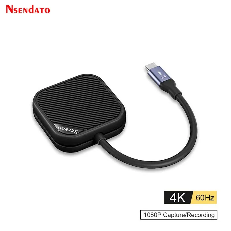 Scheda di acquisizione video per schermo desktop USB C Mini gioco per riunioni Dispositivo per videoregistratore per corseware Scatola per scheda di acquisizione schermo DP autonomo