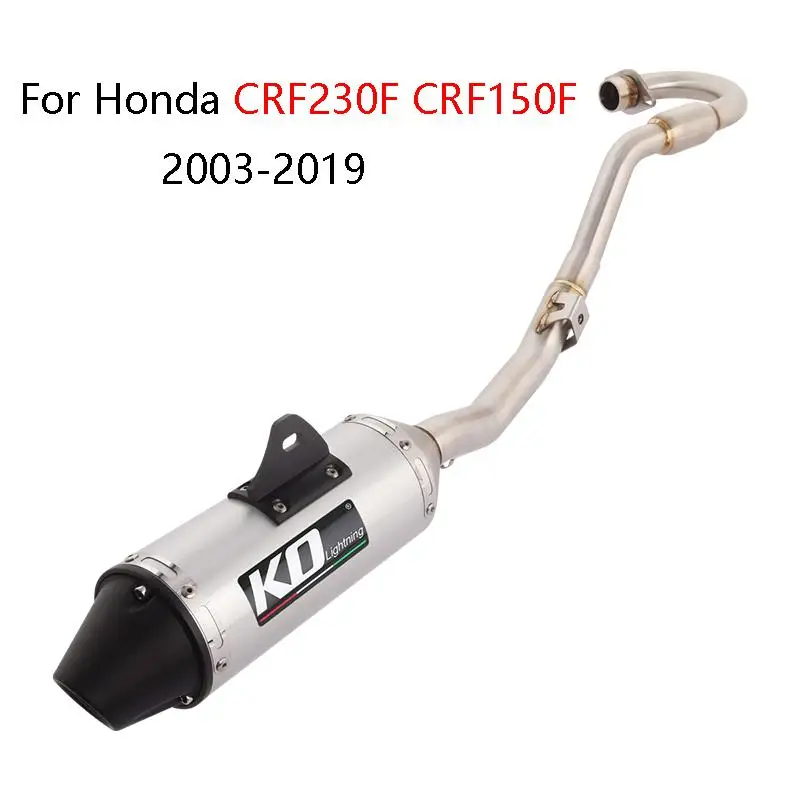 

Для Honda CRF230F CRF150F 2003-2019 надеваемая выхлопная система глушитель хвостовая труба мотоцикла Escape соединительная трубка из нержавеющей стали
