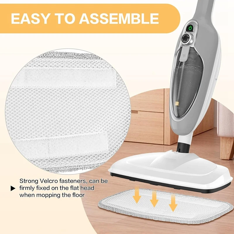 Gorfantyスチームモップ用の洗えるモップパッド、交換用アクセサリー、4パック、GF-6610