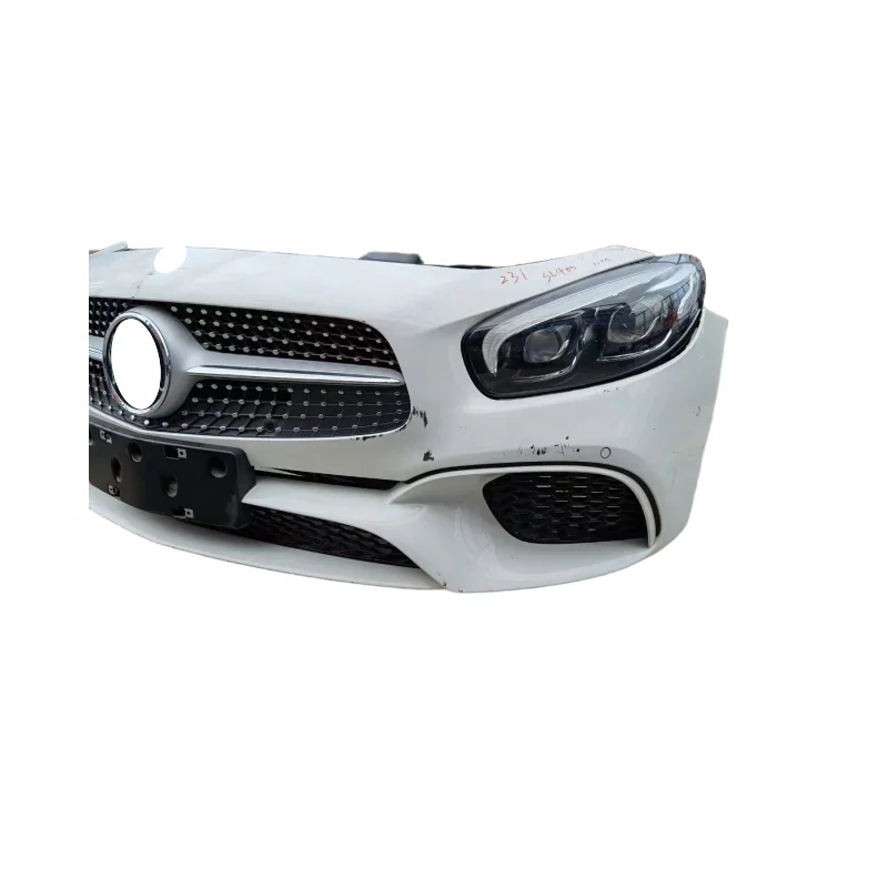 For Mercedes Benz SL AMG W231 front bumper assembly with radiator and headlights, hood, mudguard