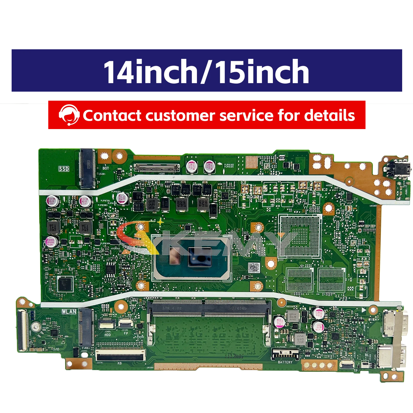 X415EA Laptop Motherboard With I3-1115G4 I5-1135G7 0G/4G/8G-RAM 100% Tests OK For ASUS Vivo Book X515 X415 X515EA Mainboard