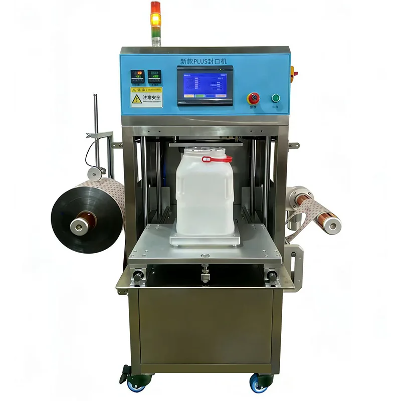 Custom PET Blister Box & Sauce Bucket Sealing Machine, Aluminum  Clear Film Sealer
