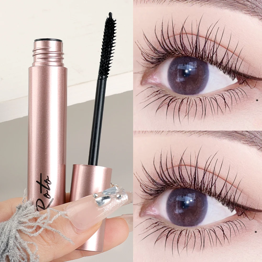 4D Ultra-Fine Brush Head Mascara  Brown Black Natural Lengthens Eyelashes Extra Volume Waterproof Fast Dry Non-smudge Mascara