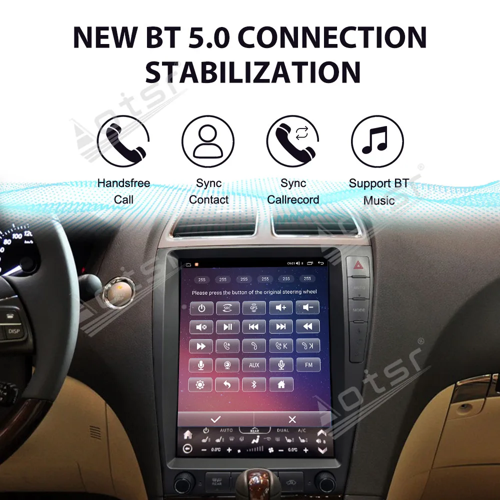 12.1’’ Android 13 Carplay For Lexus ES350 2006-2012 GPS Navigation Car Radio HD Touch Screen Multimedia Auto Stereo