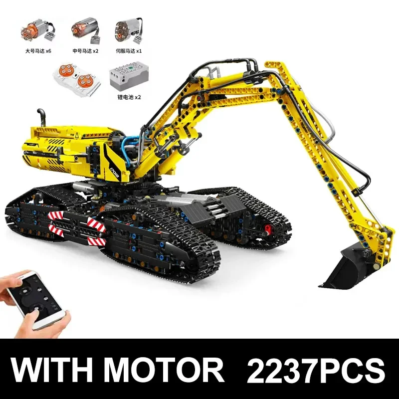 Mould King 17018 Technical All-terrain Excavator Building Blocks Racing Engineering Vehicle Assembly DIY Toys Christmas Gift 