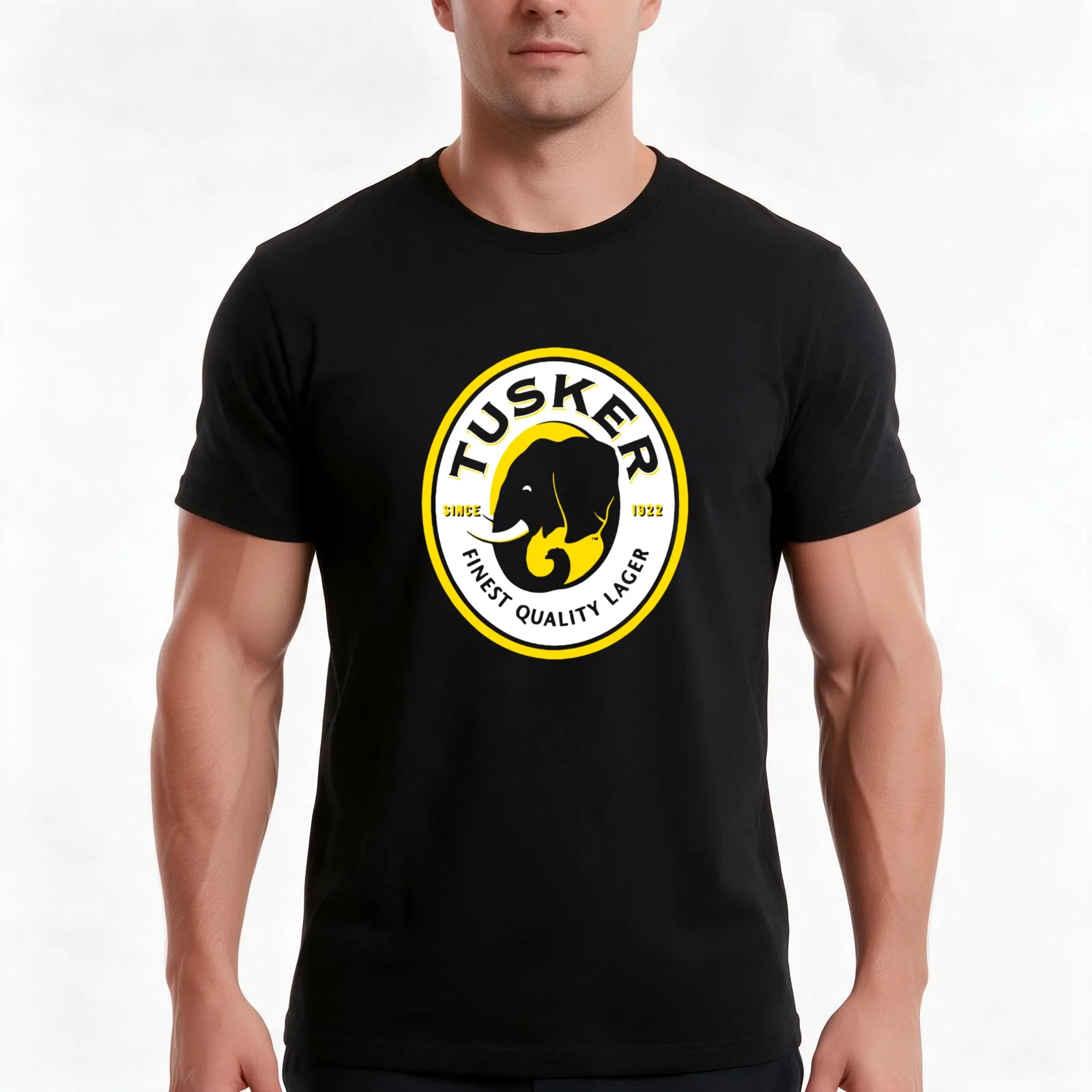 Tusker Lager Logo T-Shirt Summer Casual Cotton Tee Oversized Streetwear Tops Vintage Graphic Print Loose Fit Short Sleeve