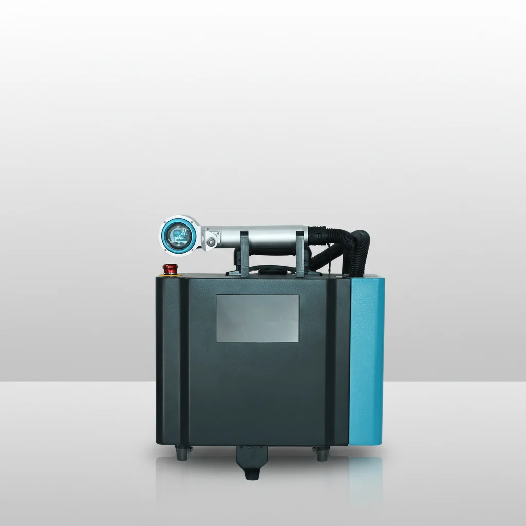Portable Laser Rust Removal - Tragbare MOPA-Pulslaser-Metallrostentfernungs-Maschine mit Zugstange